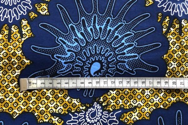 BLUE HEDGEHOG Waxprint Stoff